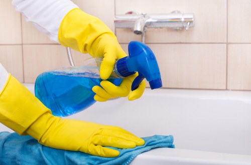 Forest Gate carpet cleaning team preparing a carpet care treatment