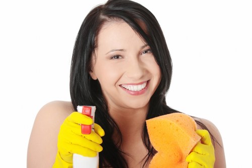 Professional using extraction equipment in a controlled area
